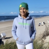 Hoodie LUCA „barfuss am Strand“ in serene blue (unisex) – Bild 4