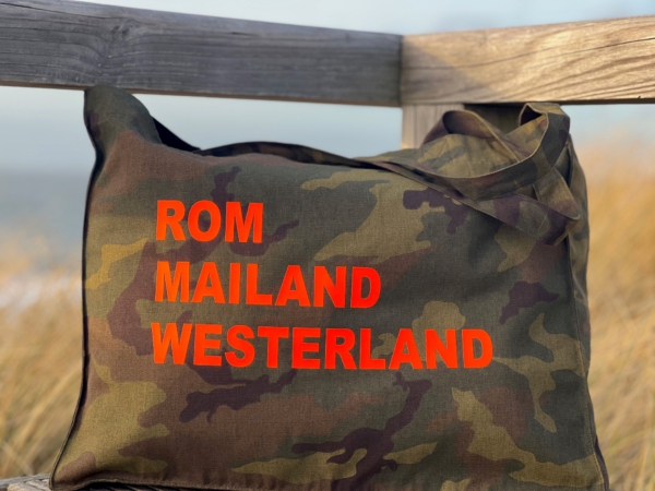 Beach Bag MARE „Rom Mailand Westerland“ in camouflage – Bild 5