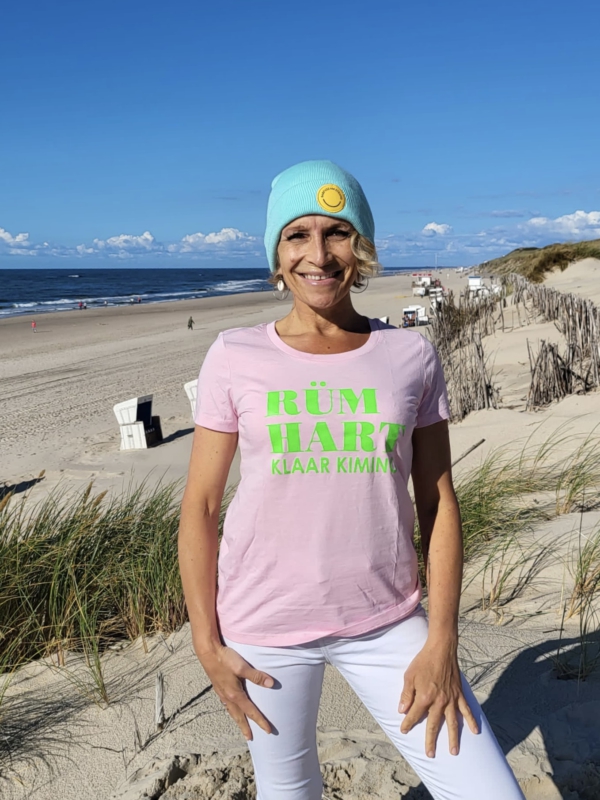 T-Shirt ALVA „Rüm Hart Klaar Kiming“ in cotton pink