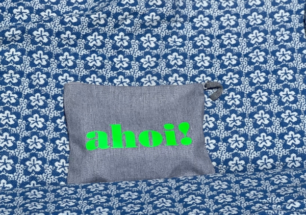 Kosmetiktasche FINJA „ahoi!" in heather grey – Bild 2