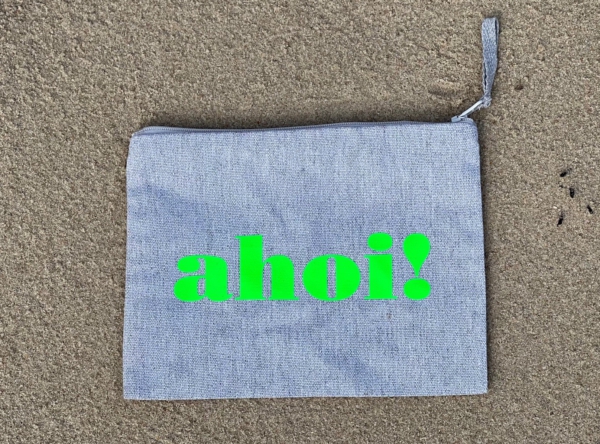 Kosmetiktasche FINJA „ahoi!" in heather grey – Bild 3