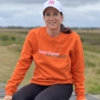 Sweater FINN „barfuss am Strand“ in bright orange (unisex)