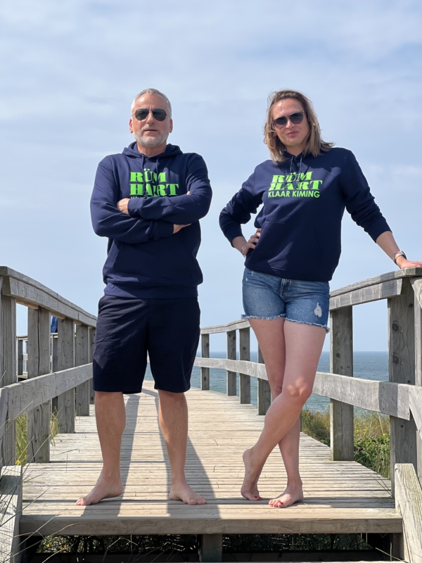 Hoodie LUCA „Rüm Hart Klaar Kiming“ in french navy (unisex)