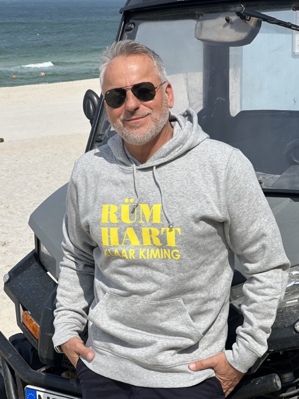 Hoodie LUCA „Rüm Hart Klaar Kiming“ in heather grey (unisex) – Bild 2