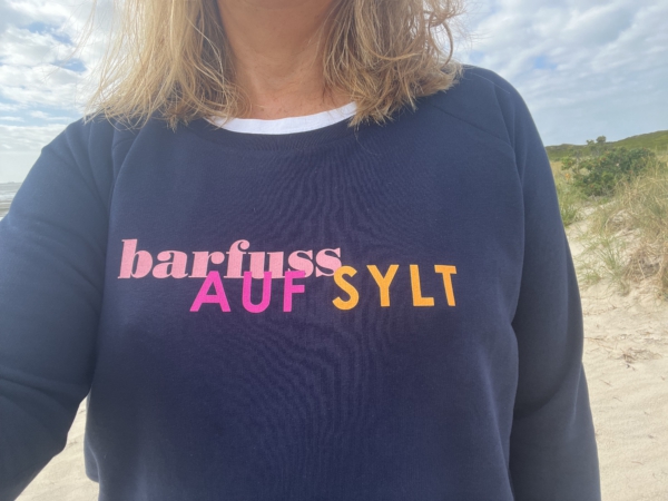 Sweater FRIDA „barfuss auf Sylt“ in french navy – Bild 3
