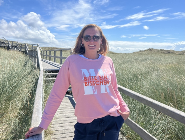 Sweater FRIDA „bitte ein bisschen Meer“ in canyon pink (women) – Bild 3