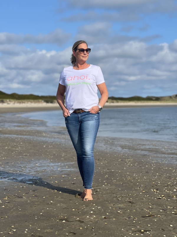 T-Shirt ALVA „ahoi.“ in weiss (women) – Bild 2