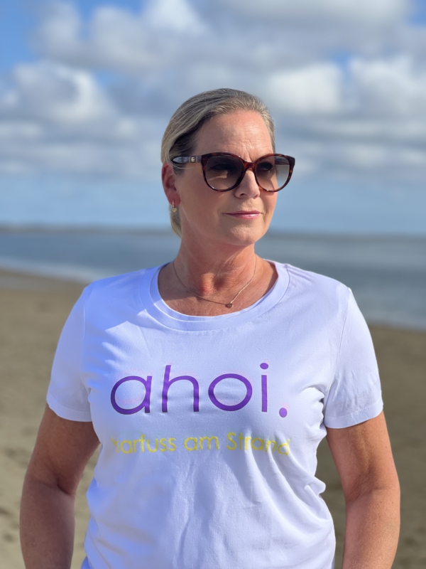 T-Shirt ALVA „ahoi.“ in weiss (women)