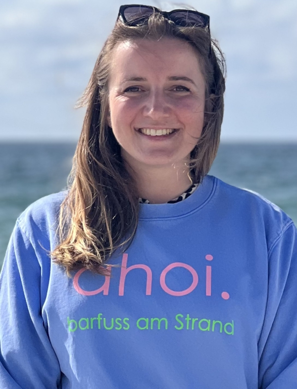 Sweater JONA „ahoi.“ in dyed swimmer blue (unisex)