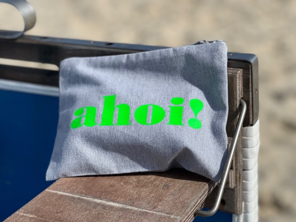 Kosmetiktasche FINJA „ahoi!" in heather grey