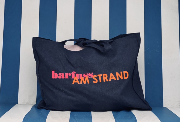 Beach Bag MARE „barfuss am Strand“ in midnight blue