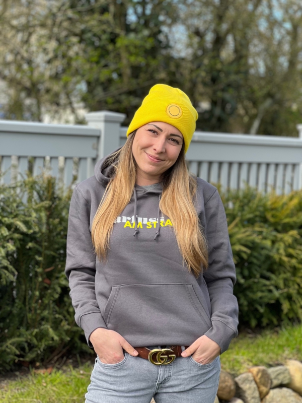 Hoodie LUCA „barfuss am Strand“ in anthracite (unisex) – Bild 2